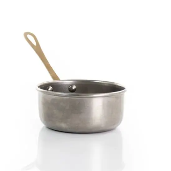 Gibson Home&reg; Normandie 3.9'' Silver and Gold Stainless Steel Mini Saucepan {9}