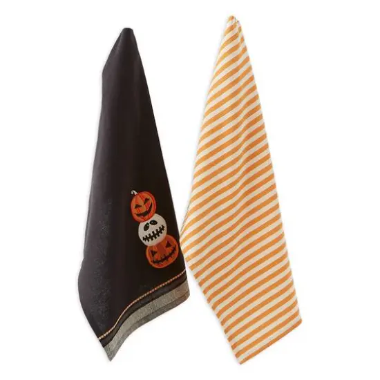 DII&reg; Jack O' Lantern Dishtowel Set {1}