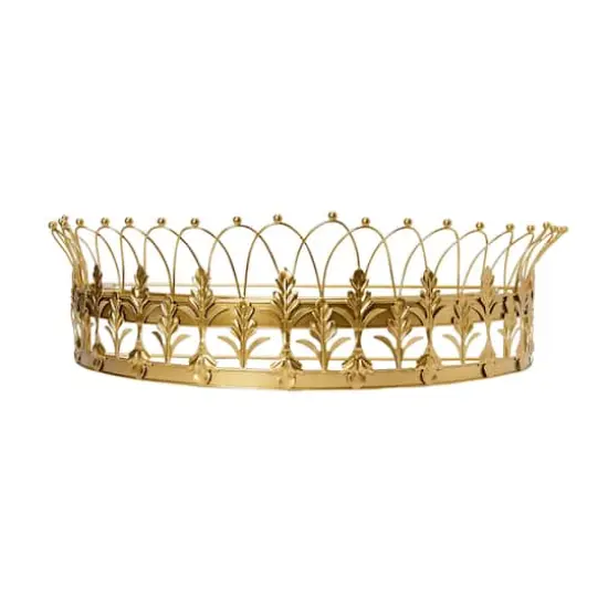 Hello Honey&reg; 29" Metal Curtain Crown Gold {1}