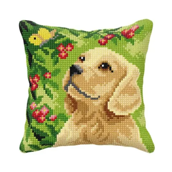 Orchidea Cushion Cross Stitch Kit Dog {1}