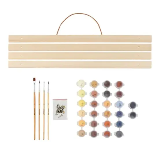 16" x 20" Dragon Battle Paint-by-Number Kit with Wood Display Hanger by Artist's Loft&reg; {3}