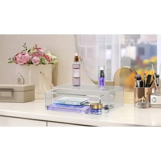 Sorbus Large Acrylic 1-Drawer Cosmetic Organizer {3}