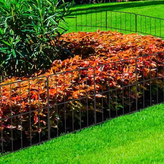 NEX 10ft. Black Square-Shaped Garden Fence {4}