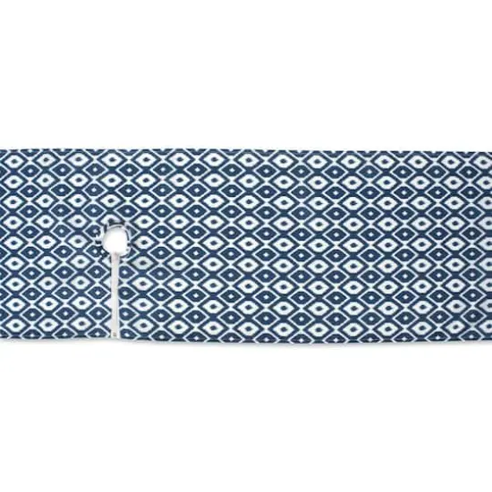 Blue Ikat Outdoor Table Runner With Zipper 14" x 108" {4}