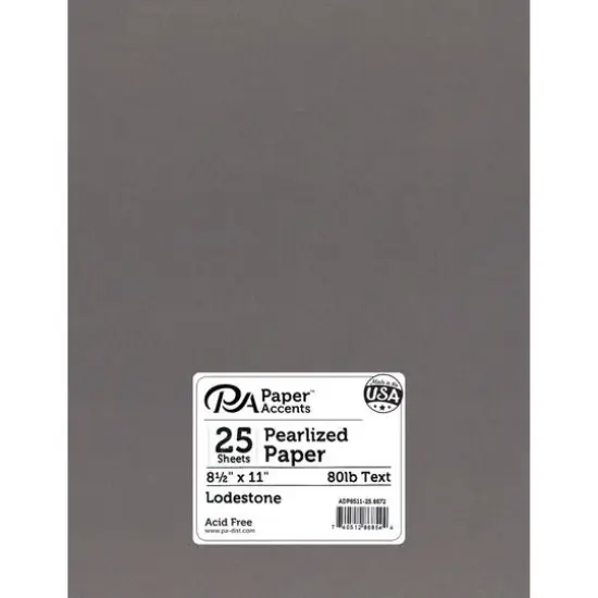 PA Paper&trade; Accents Pearlized 8.5" x 11" 80lb. Paper, 25 Sheets Lodestone {1}