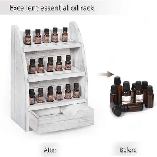 NEX&trade; 15" Essential Oils 45-Slot Storage Rack Gray {6}