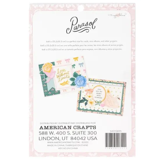 American Crafts Maggie Holmes Parasol Single-Sided Paper Pad, 6" x 8" {4}