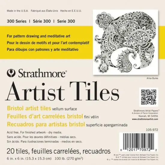 Strathmore&reg; 300 Series Bristol Artist Tiles, 20ct. {3}