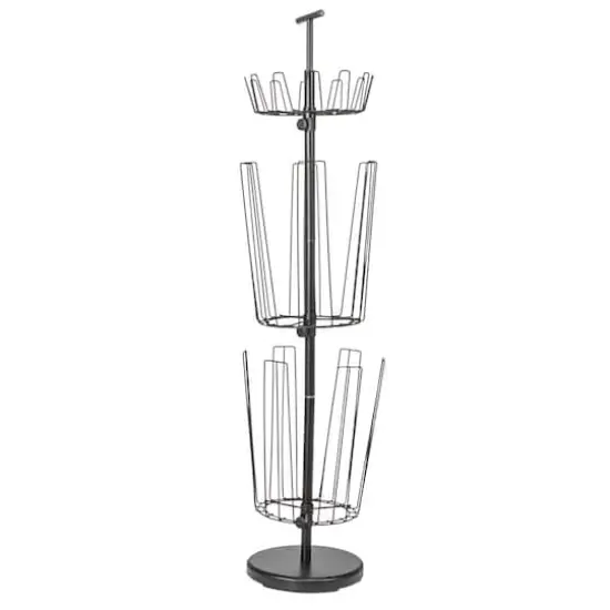 Household Essentials 4.5ft. Matte Black 3-Tier Boot Storage Tree {7}