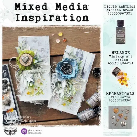 Finnabair&reg; Mechanicals Tin Hearts Metal Embellishments Set {4}