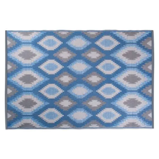 DII&reg; Blue Ikat Outdoor Rug, 4ft. x 6ft. {6}