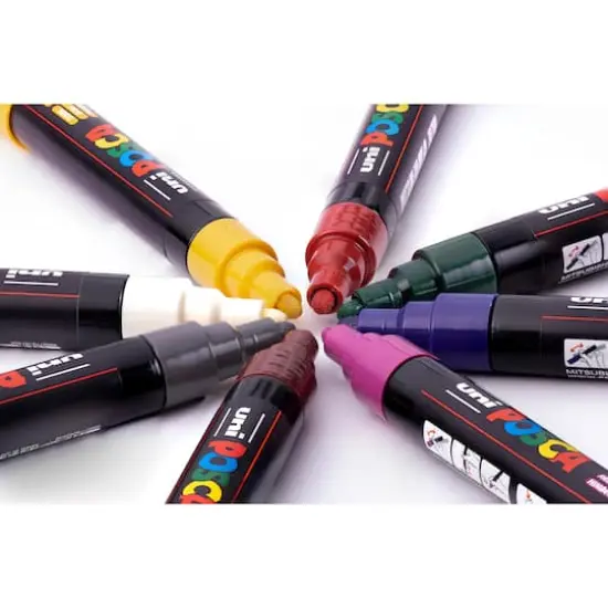 POSCA PC-5M Medium Tip Dark Color Paint Marker Set {5}