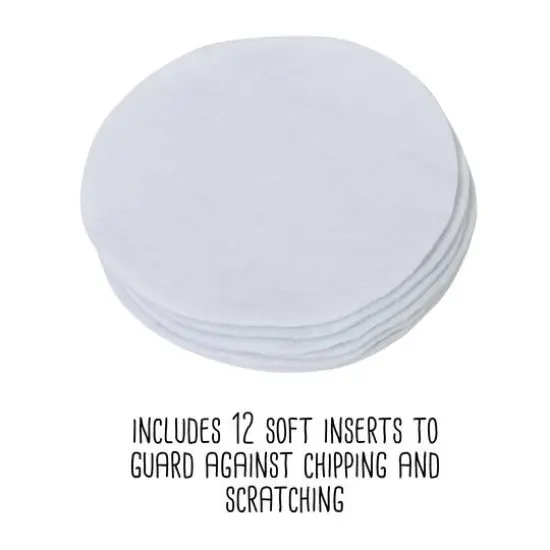 Honey Can Do 10" Gray Round Dinnerware Storage Box {14}