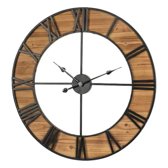 Glitzhome&reg; 30" Oversized Farmhouse Wall Clock {4}