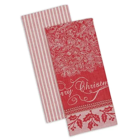 DII&reg; Vintage Merry Christmas Dishtowel Set {1}
