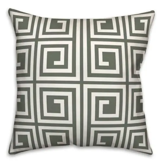 Geometric Maze Versatile Throw Pillow Sage {1}