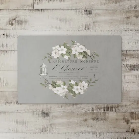 French Beekeeper Floral Floor Mat {3}