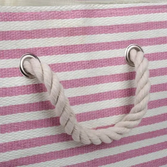DII&reg; Medium Pinstripe Rectangle Woven Paper Storage Bin Rose {4}