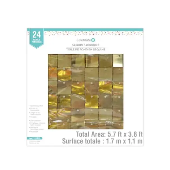 Light Gold Sequin Backdrop by Celebrate It&trade; {1}