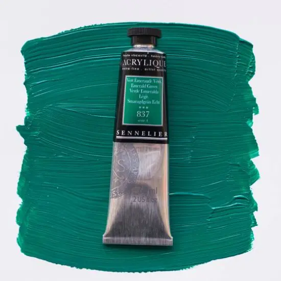 Sennelier Extra Fine Artists' Acrylic Paint, 60mL 837 Emerald Green {4}