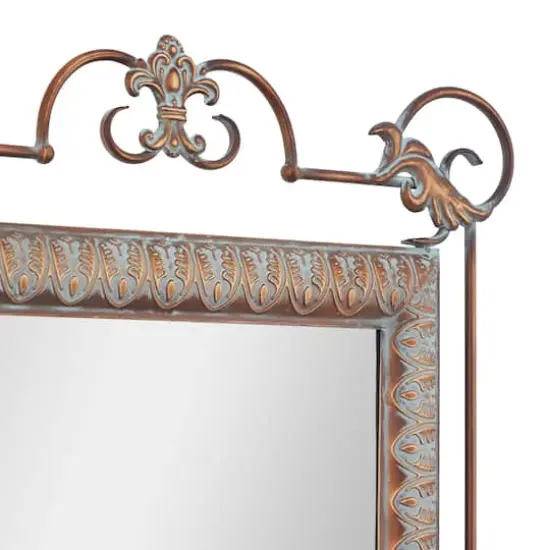 Set of 2" Bronze Metal Traditional Console Table with Mirror, 32" x 23" {5}