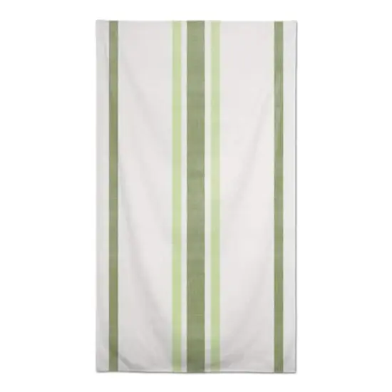 Green Market Stripes 2 58" x 102" Tablecloth {1}