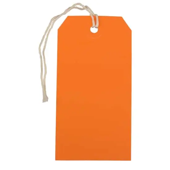 JAM Paper Medium Gift Tags with String Orange {1}