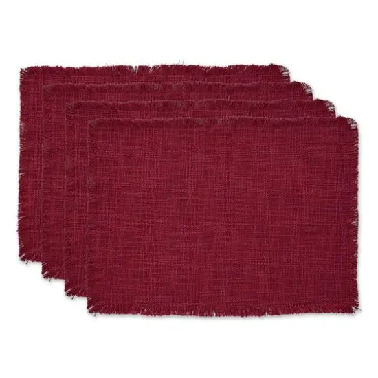 DII&reg; Basket Fringe Placemats, 4ct. Light Rain {2}
