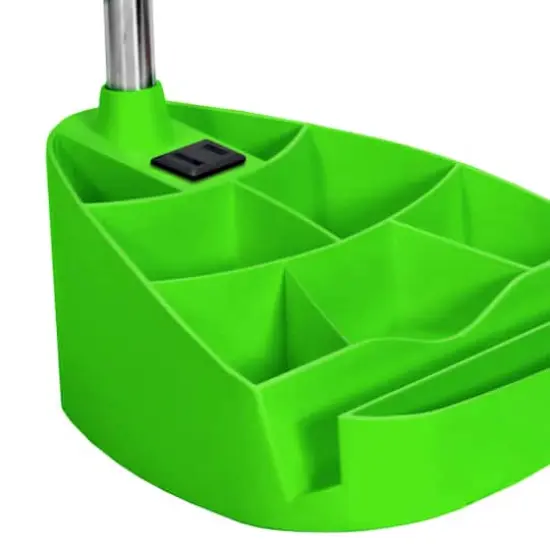 LimeLights 18.5" Gooseneck Desk Lamp with Tablet Stand and Charging Outlet Green {5}