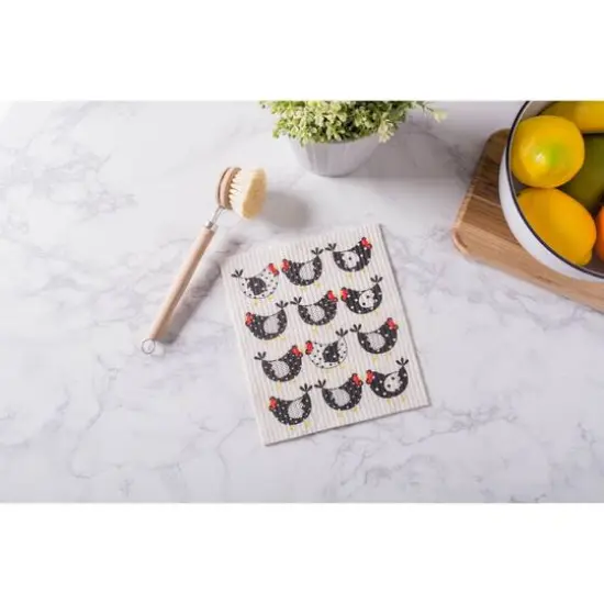 DII&reg; Chickens Swedish Dishcloth, 3ct. {7}
