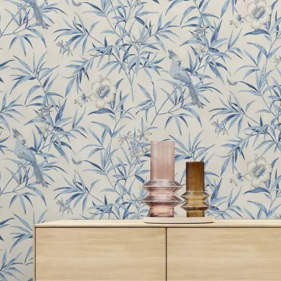 Surface Style Bamboo Garden Peel & Stick Wallpaper Cornflower {6}