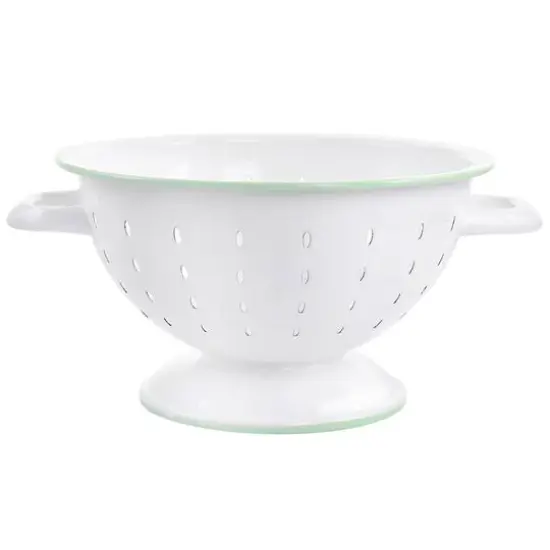 Martha Stewart 5qt. White Enamel on Steel Colander {1}