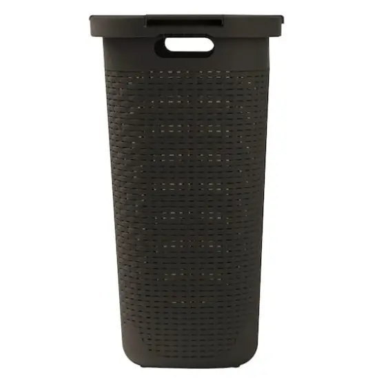 Mind Reader 60L Hamper Laundry Basket with Cutout Handles Brown {8}