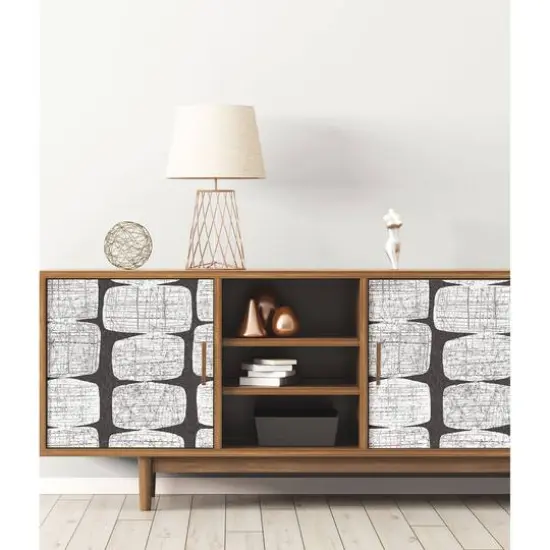 RoomMates Black Mid-Century Beads Peel & Stick Wallpaper {6}