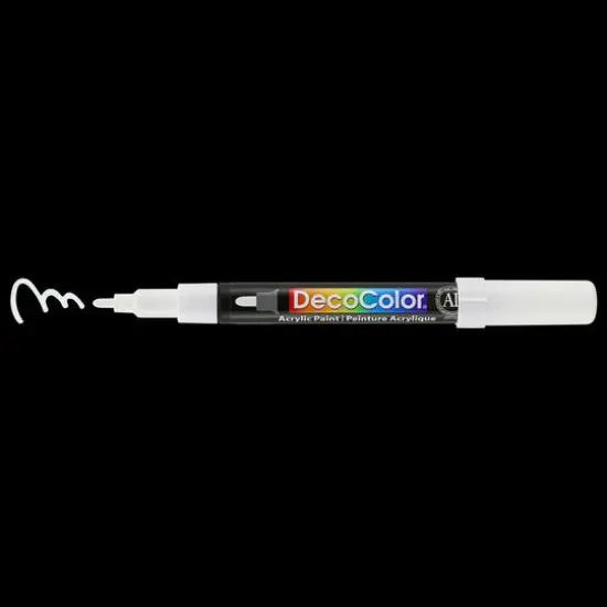 DecoColor&reg; Fine Tip Acrylic Paint Marker White {6}