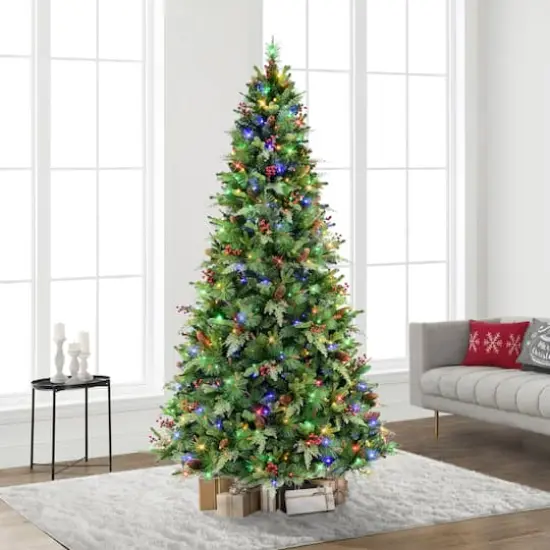 7.5ft. Pre-Lit Albany Spruce Artificial Christmas Tree, Dual-Color LED Lights {3}