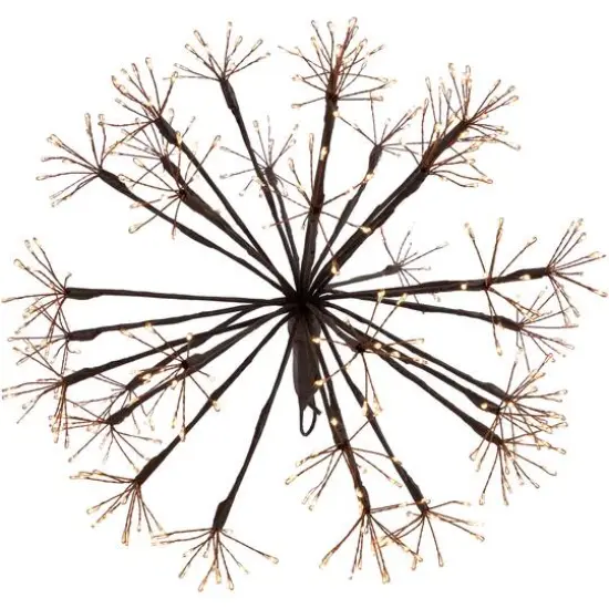 12" Pre-Lit LED Brown Christmas Ball Decoration {6}