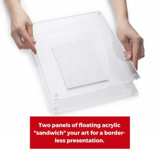 Cool Modern Frames 5 Pack Double Panel Acrylic Float Frames Silver {4}