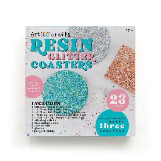 Art 101 Glitter Coaster Resin Kit {7}
