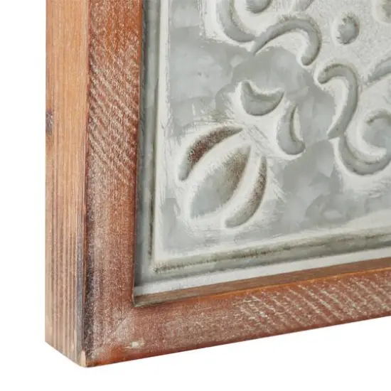 Brown Farmhouse Wood Wall Clock, 36" x 36" {4}