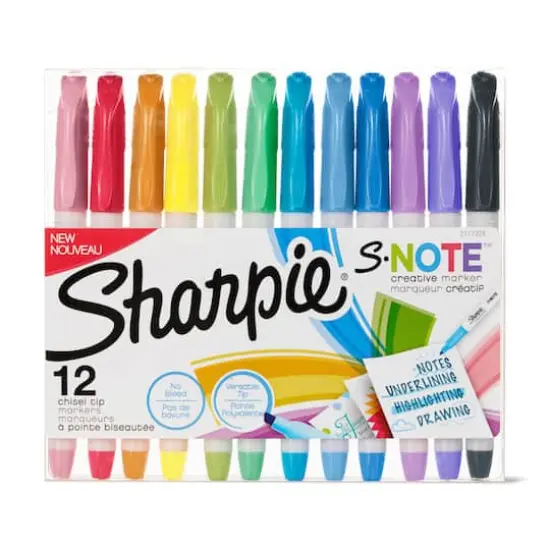 Sharpie&reg; S-Note&trade; 12 Color Chisel Tip Marker Set {4}