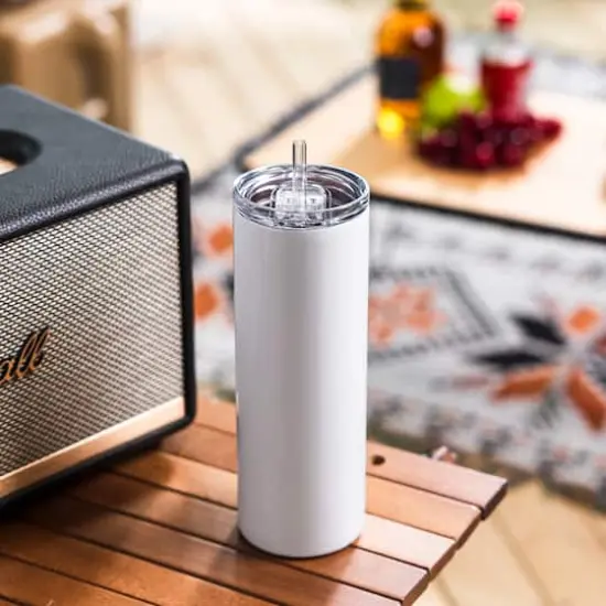 18.5oz. Skinny Sublimation Tumbler with Straw by Make Market® {6}