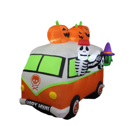 7ft. Inflatable Halloween Vintage Bus {5}