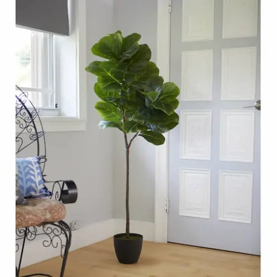5ft. Potted Real Touch Fiddle Leaf Artificial Tree {5}