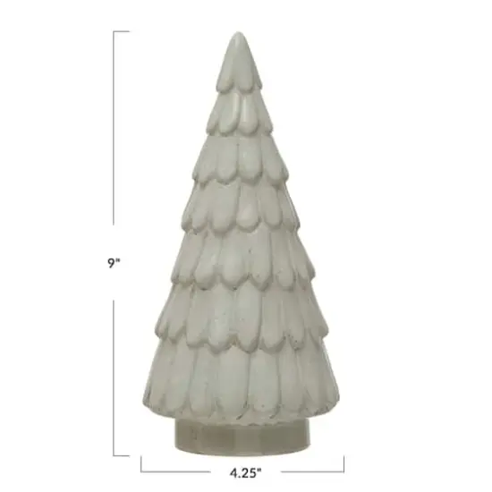 Hello Honey&reg; 9" White Reactive Glaze Stoneware Tree {4}