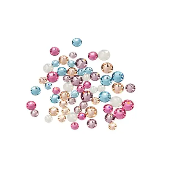 Round Flatback Austrian Crystals Mix by Bead Landing&trade;, 60ct. Cotton Candy {1}