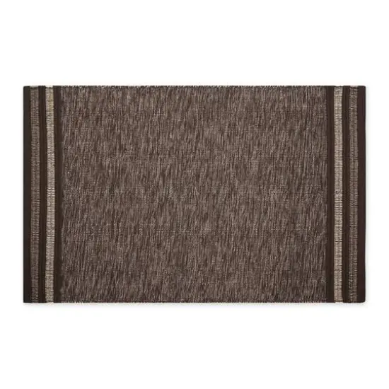DII&reg; Modern Stripe Variegated Handwoven Recycled Yarn Rug, 2ft. x 3ft. Bark Brown {1}