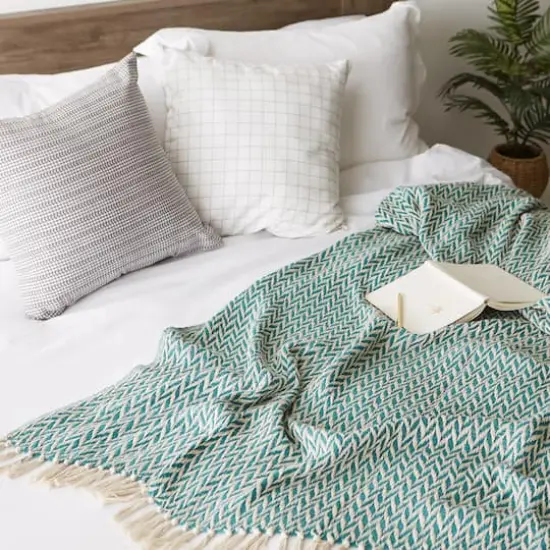 DII&reg; Zig-Zag Throw Teal {7}