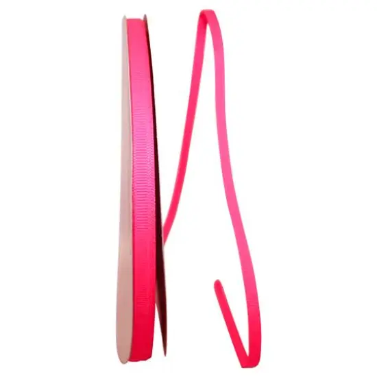 JAM Paper 1/4" Grosgrain Texture Ribbon Neon Pink {1}