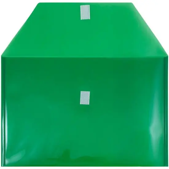 JAM Paper 9.75" x 13" Plastic Hook & Loop Closure Envelopes, 12ct. Green {3}